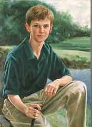 портрет подростка у реки